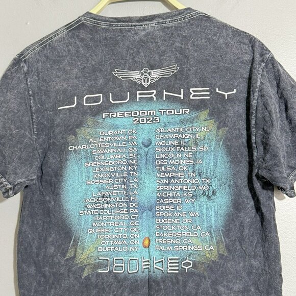 Journey Concert Freedom Tour 2023 Tshirt Men Size S Rock Band 50th Anniversary - Picture 12 of 12